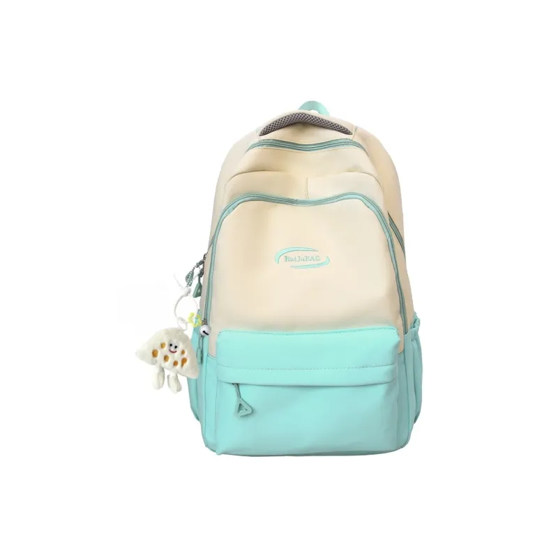 Yalu Nylon Backpack Unisex White/Light Yellow/Orange/Khaki/Pink-7