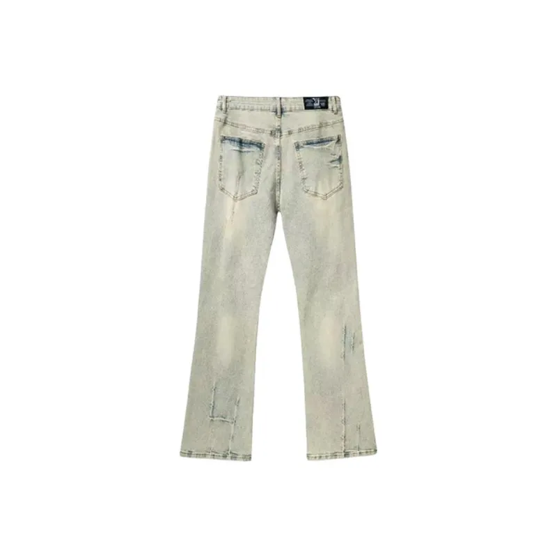 PAINT STAIN Jeans Unisex Yellow Mud-1