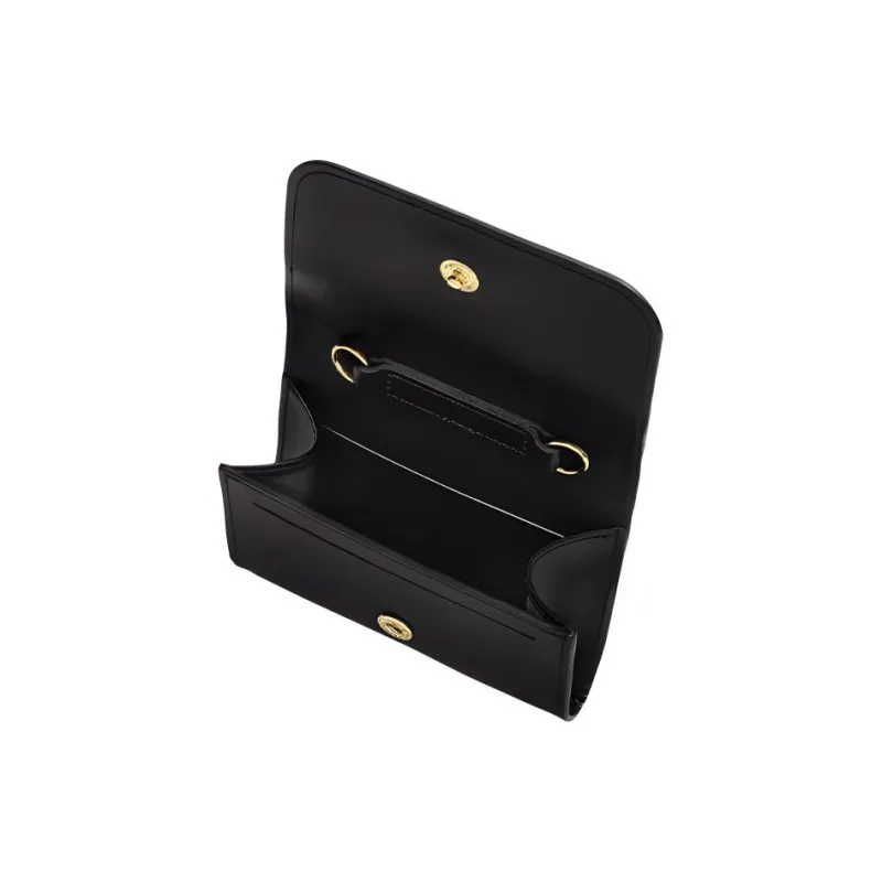 LONGCHAMP BOX TROT Calfskin Small Square Box, One Shoulder Crossbody Coin Purse Women's Black-2