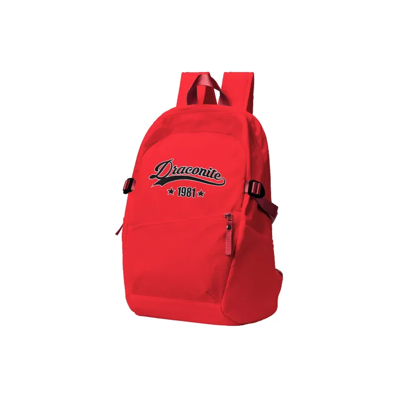 DRACONITE Embroidery Student Backpack Regular Unisex Blue White Color Blocking-15