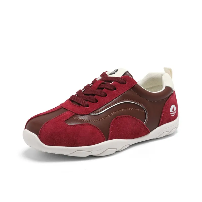NAVIGARE Small Sailboats Lightweight Low Top Casual Shoes Women's Ancora Red Brown-1