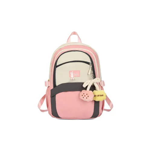 Tong Tong Rabbit Nylon Backpack Women's Pink/Green/Black