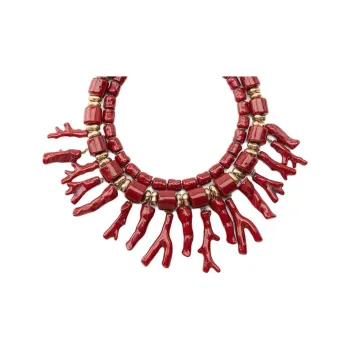 ZARA Resin Necklaces Women's Red