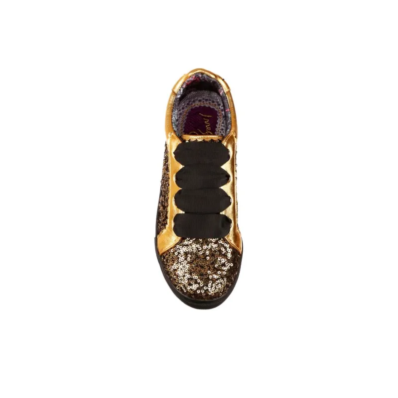 IRREGULAR CHOICE Wasabi Wanderer Low Top Skateboard Shoes Unisex Gold-3