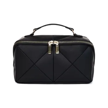 Tong Tong Rabbit PU Makeup Bag Regular Women's Black