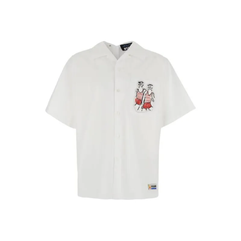 MSGM X Luke Edward Hall Sailors In Love Patch Shirt-0