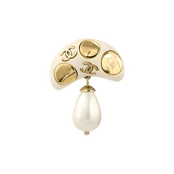CHANEL Earrings Women's Gold