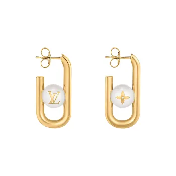 LOUIS VUITTON My Lv Chain Pearls Earrings