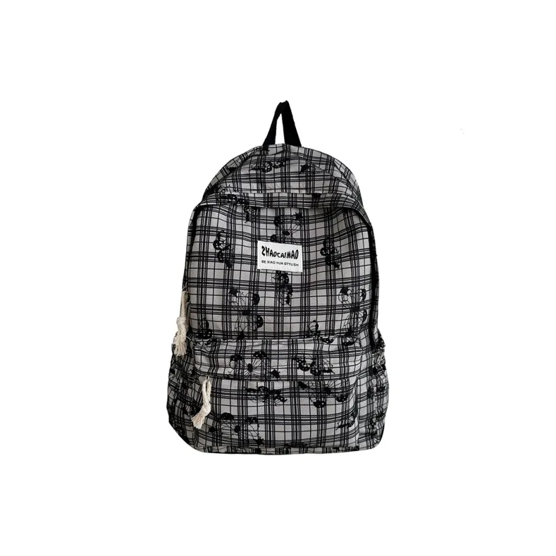 XIANGSU Polyester Backpack Women's Blue/White/Black-12