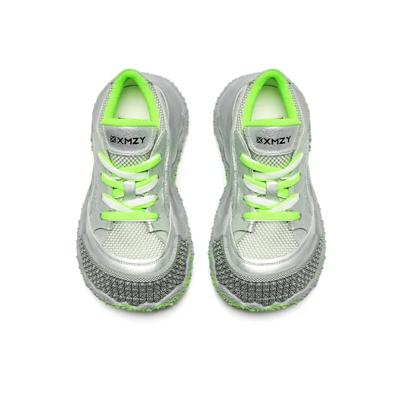 XMZY Wandering Moon Series Abrasion Resistant Moisture Wicking Height Increasing Low Top Chunky Sneakers Unisex-2