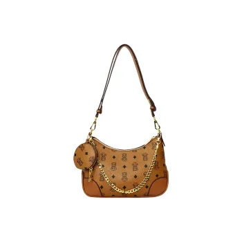 XIANGSU PU Shoulder Bag Women's Ecru/Brown