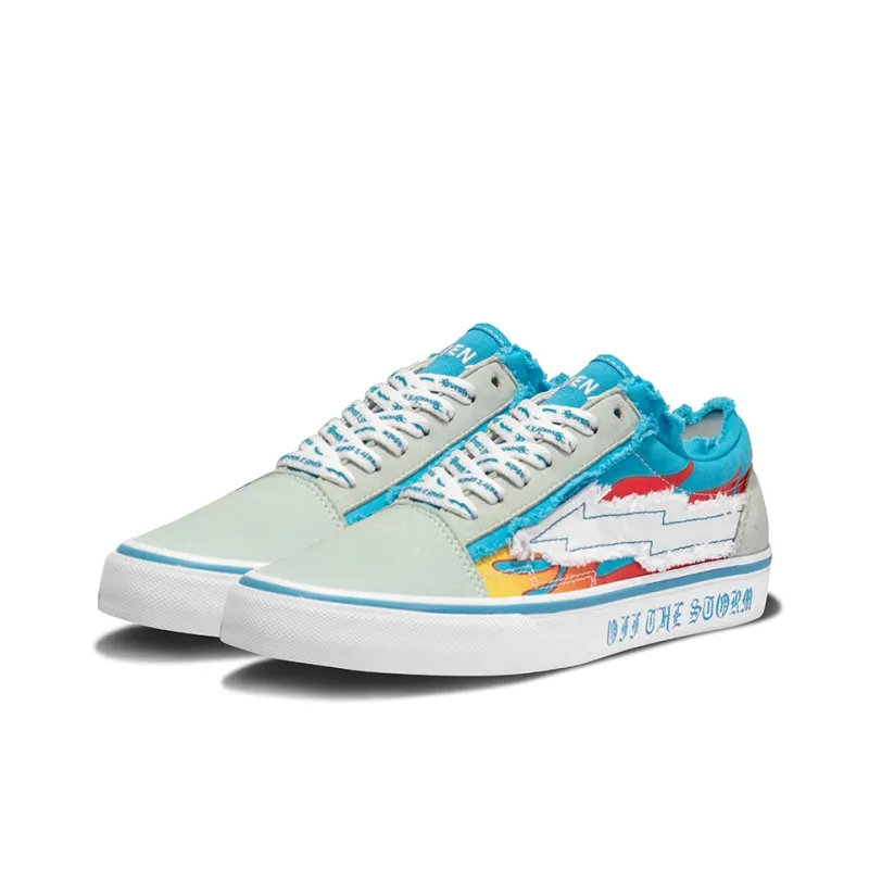 REVENFE X SPOTM x BURNING FLAME Slip Resistant, Breathable, Lightweight Low Top Canvas Shoes Unisex-17