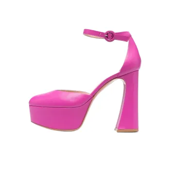 GIANVITO ROSSI Holly D'Orsay Spool Heel High Heels Women's Bright Pink