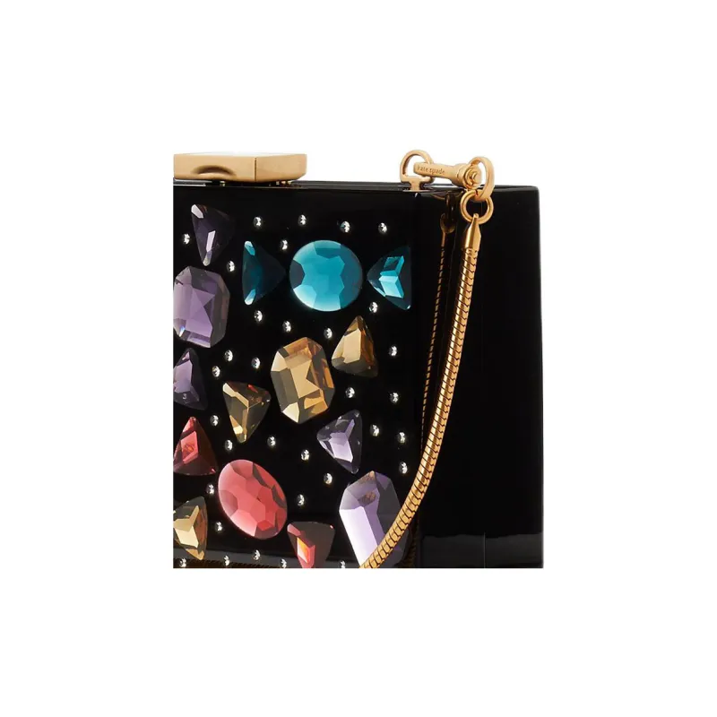 Kate Spade Plastic One Shoulder Crossbody Clutch Women's Black-4