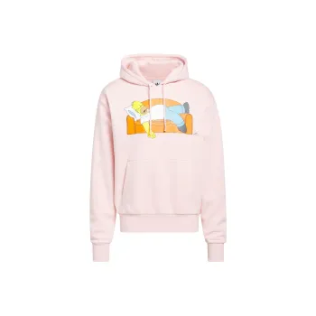 Adidas Originals x The Simpsons/ Couch Hoodie Sweatshirt Men's Light Pink