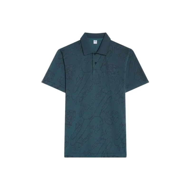 BERLUTI Gradient Scritto Short-Sleeve Polo Shirt-0