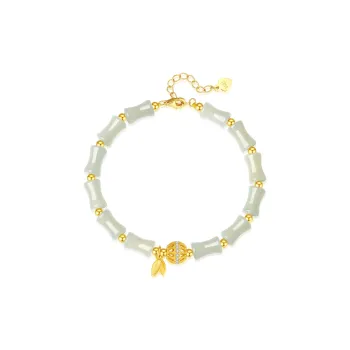 TIMEBOTTLE Hetian Jade Bracelets Pale Greenish White Jade Women's