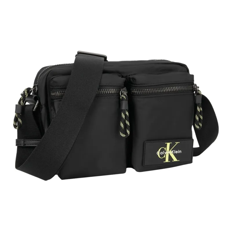 CALVIN KLEIN Fabric Camera Bag, Crossbody Bag Men's Space Black-1
