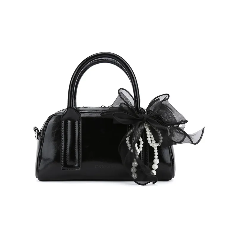 XIANGSU PU One Shoulder Handbags Women's Pink/Black/White/Silver-6