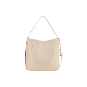 HOGAN Leather Hobo Bag, Crossbody Bag, Shoulder Bag Medium Size Women's Ivory