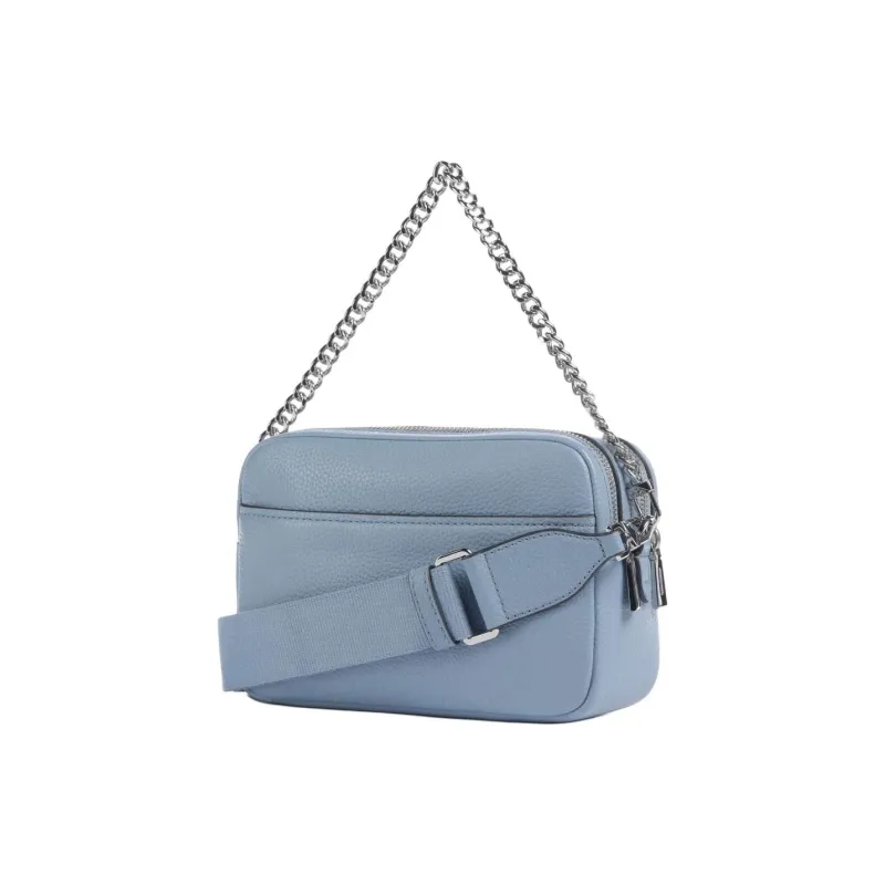 MICHAEL KORS Leather Shoulder Bag Women's Light Blue-2