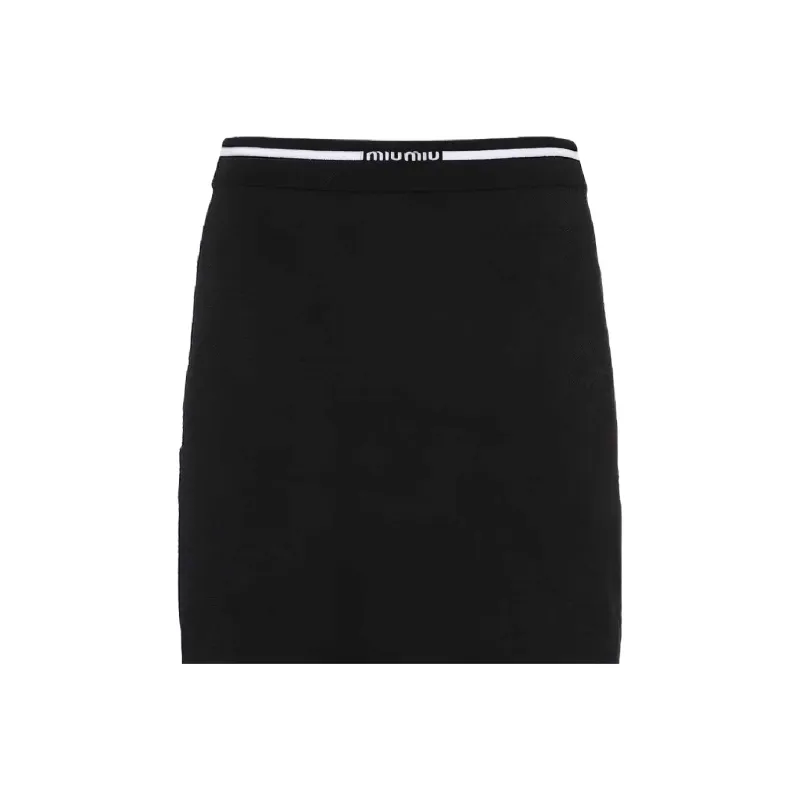 MIU MIU Casual Short Skirts Women's Black-4