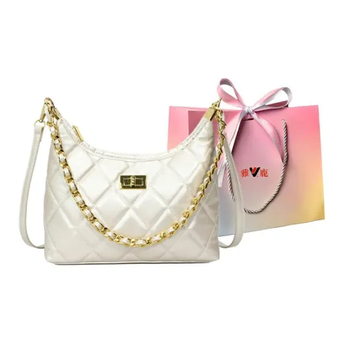 Yalu PU Portable Crossbody Bag, Shoulder Bag Women's Ecru/Light Blue/Purple