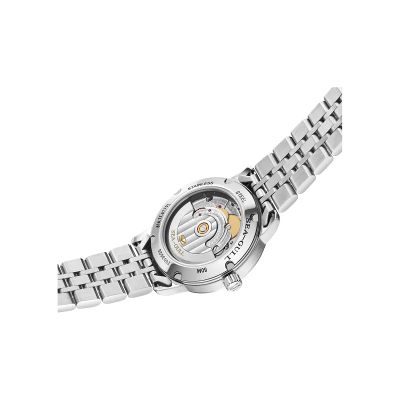 Sea Gull National Automatic Mechanical Movement Steel Strap Watch Women's Watch White Dial-3