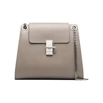 Chloe Calfskin Shoulder Bag Crossbody Bag Medium Size Women's Taupe