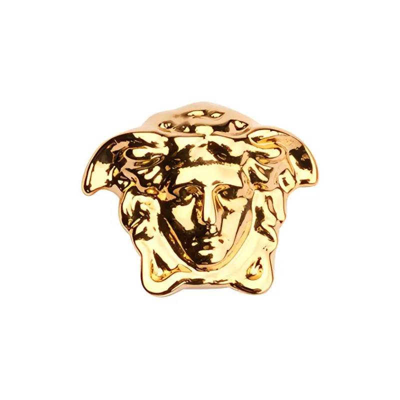 VERSACE Medusa Stud Logo Engraved Earrings-3