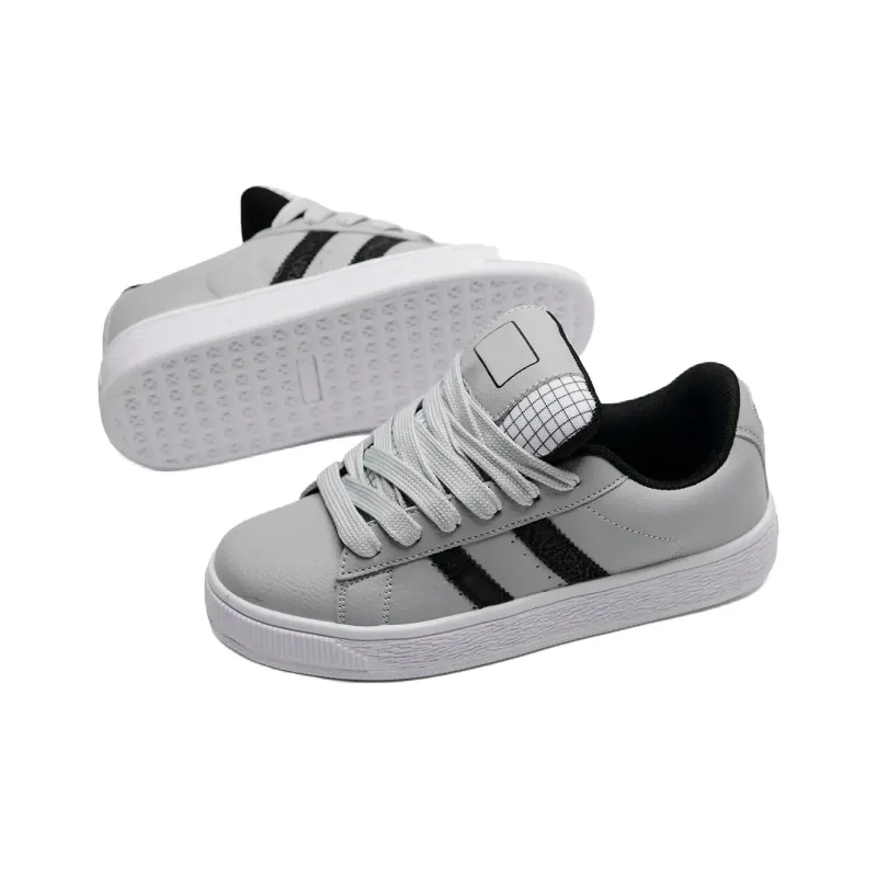 Teddy Bear Collection Non slip Lightweight Low Top Skateboard Shoes Unisex Gray-6