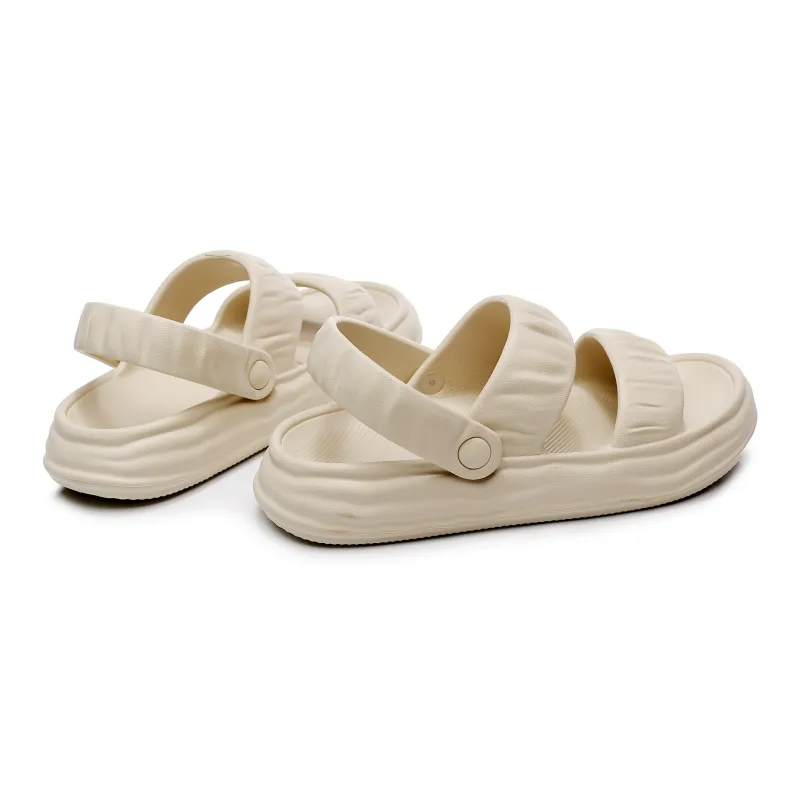 Golofi Minimalist Style Squashy And Bouncy Feeling Slippers For Women's Summer Platform Home Use-9