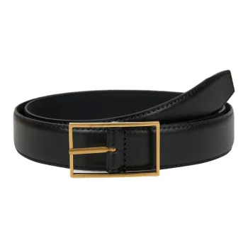 CALVIN KLEIN Split Cow Leather Belts Men's Space Black/Antique Gold 3cm