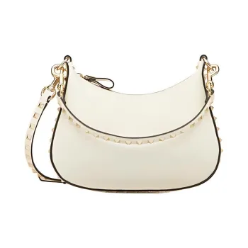 Valentino ROCKSTUD Calfskin Crossbody Bag Shoulder Bag Women's Ivory White