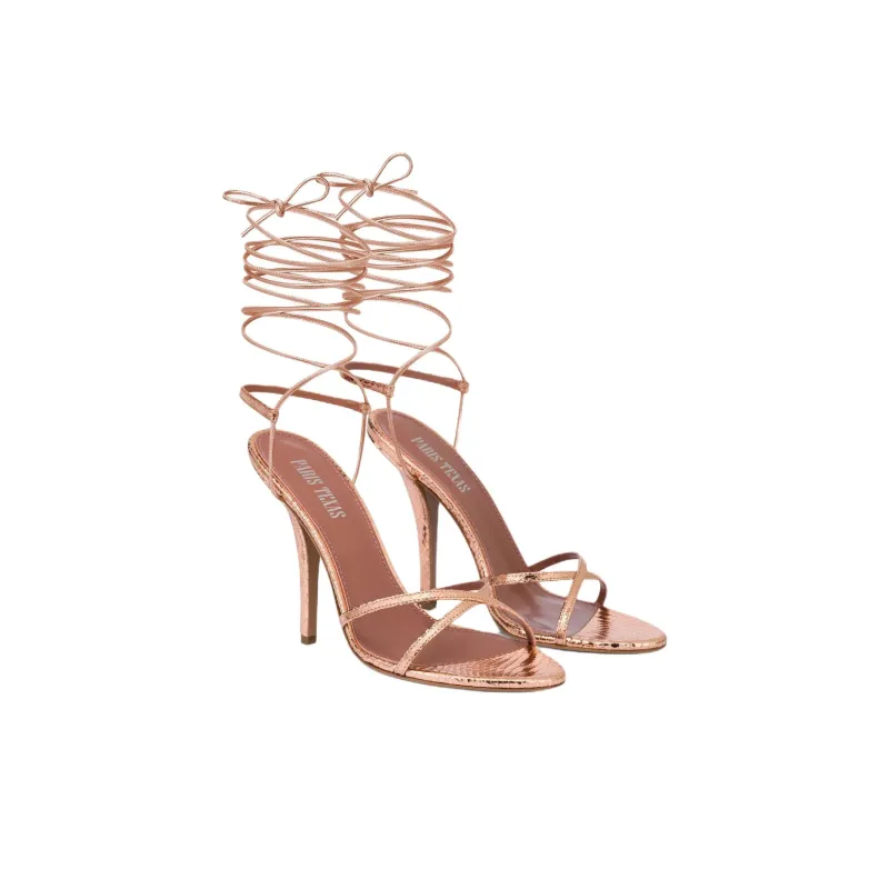 Paris Texas Linda One Strap Sandals 10.5cm Women's Rose Gold-2