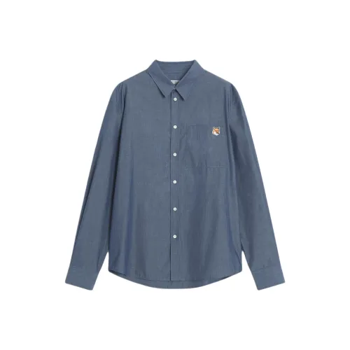 Maison Kitsune Fox Head Patch Buttoned Shirt