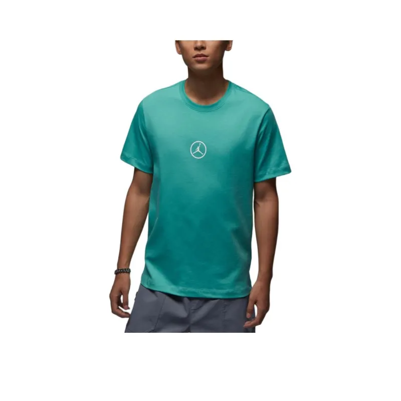 Jordan Flight EssentialsBRAND T Shirt Men's Washable Water Duck Cyan/White/Black-0