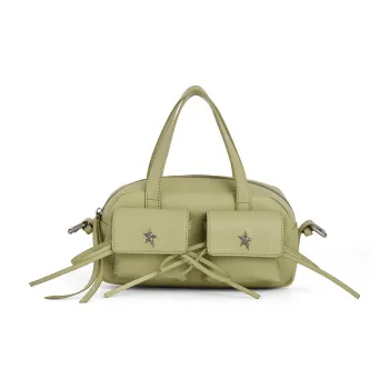 JACD PU Handbag Regular Women's Apricot / White / Green
