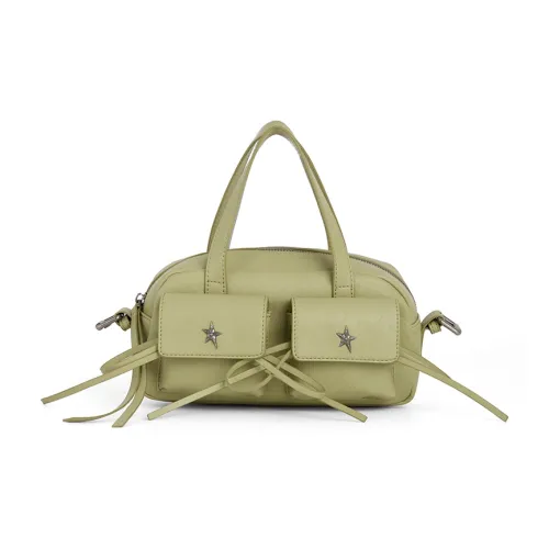 JACD PU Handbag Regular Women's Apricot / White / Green