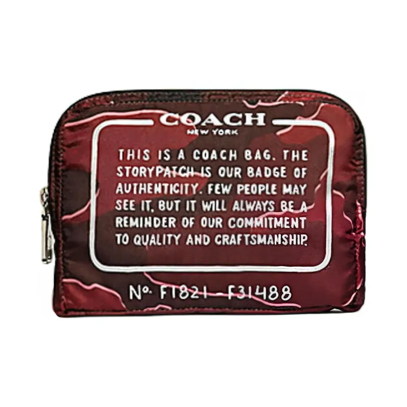 COACH Packable Nylon Tote Bag, Shopping Bag, Handbag, Shoulder Bag Large Size Women's Red & Black-2