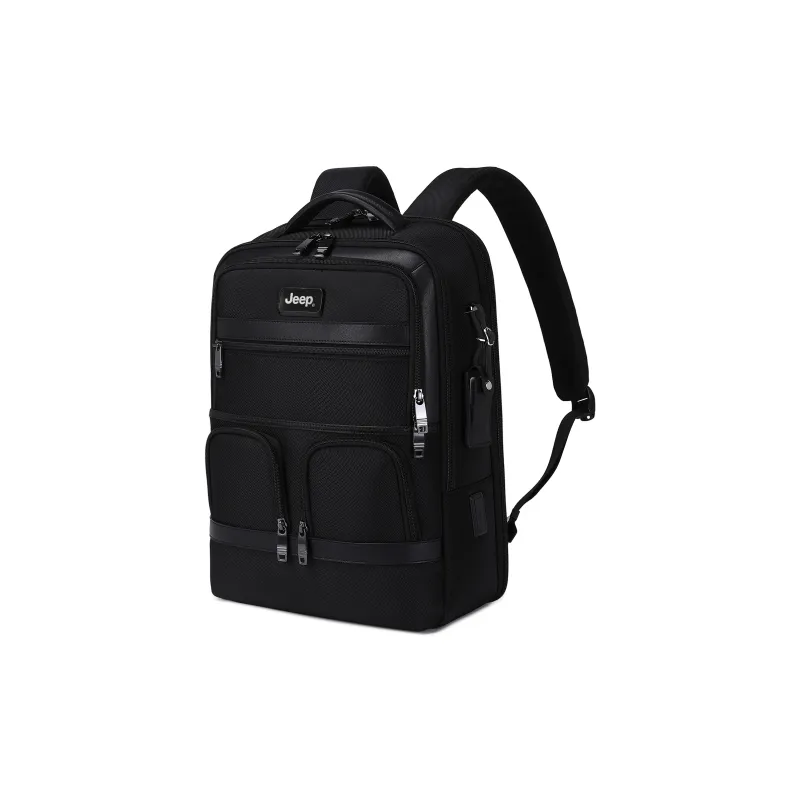 Jeep Composite Fabric Laptop Backpack Men's Black-1