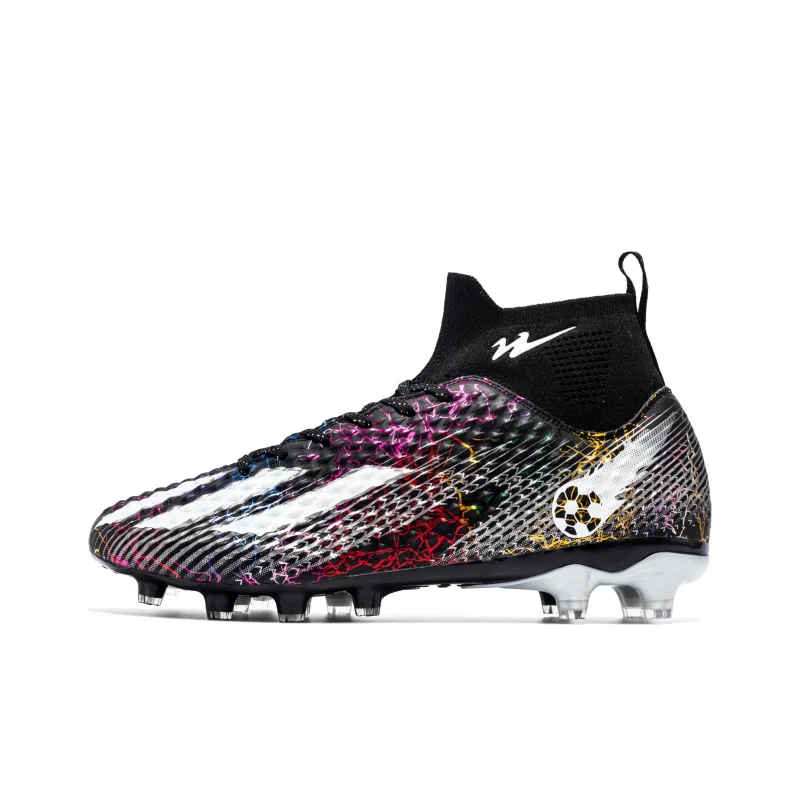 DOUBLE STAR 88 Breathable Lightweight Soccer Shoes Men's Black Silver-21
