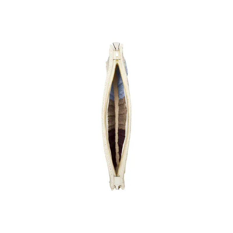 TORY BURCH Ella Paper Reed Raffia Clutch Small Size Women's Multicolor-2