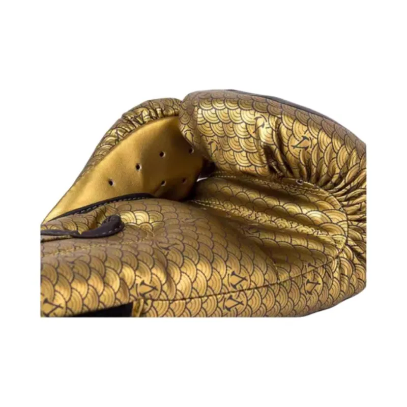 VENUM Boxing Gloves PU Leather Unisex Black/Gold Color-4