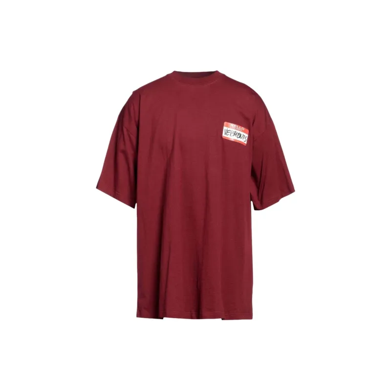 Vetements SS25 T Shirt Unisex Red-0