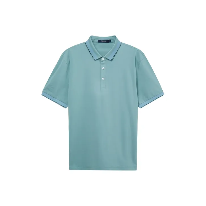 YOUNGOR Polo Shirt Men's Pink Green-0