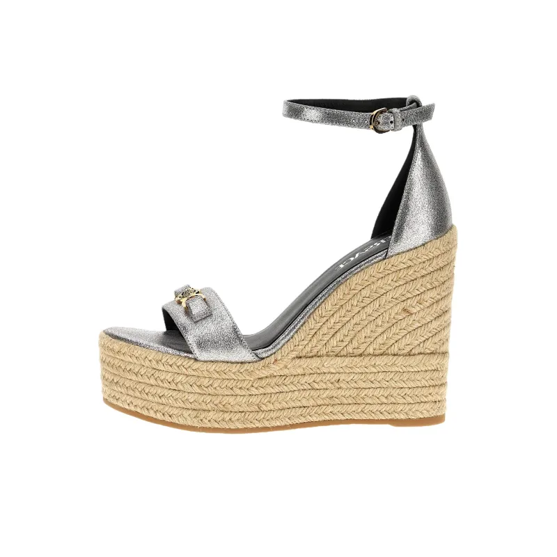 FANSIZHE One Strap Sandals 12cm Women's Silver-0