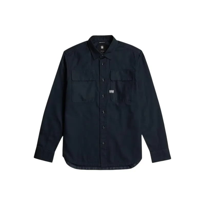 G STAR RAW Shirt Men's Dark Navy Blue-0