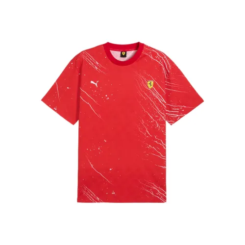 PUMA Scuderia FerrariAOP T Shirt Unisex Red