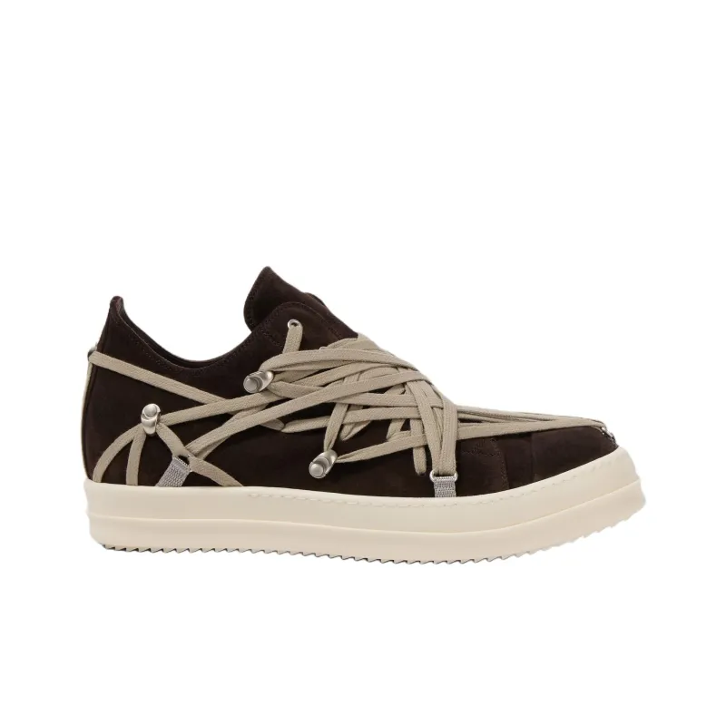 RICK OWENS/RO Megalace Low Top Casual Shoes Men's Brown-1